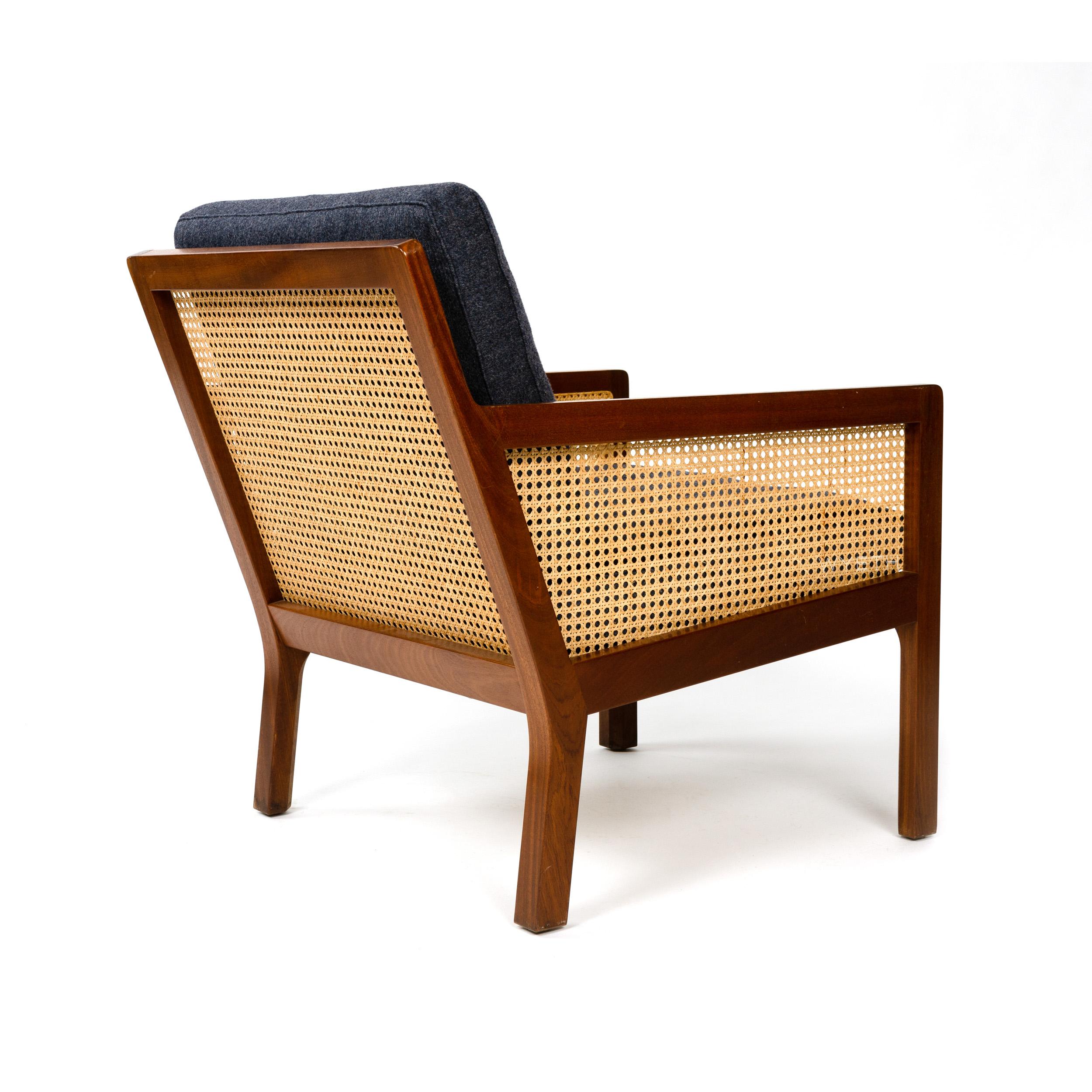 caned lounge chair