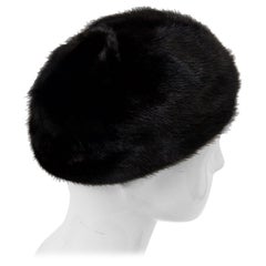 Vintage 1960s Mahogany Mink Hat