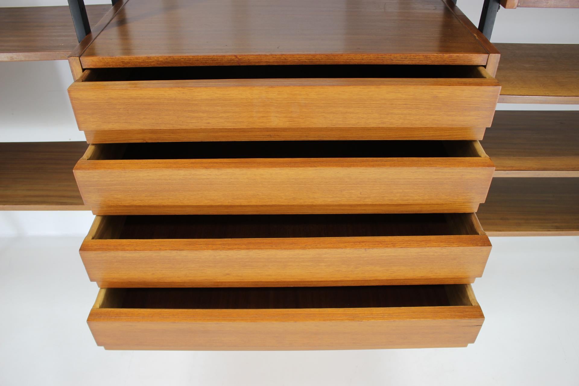 1960s Mahogany Shelving System, Italy For Sale 10