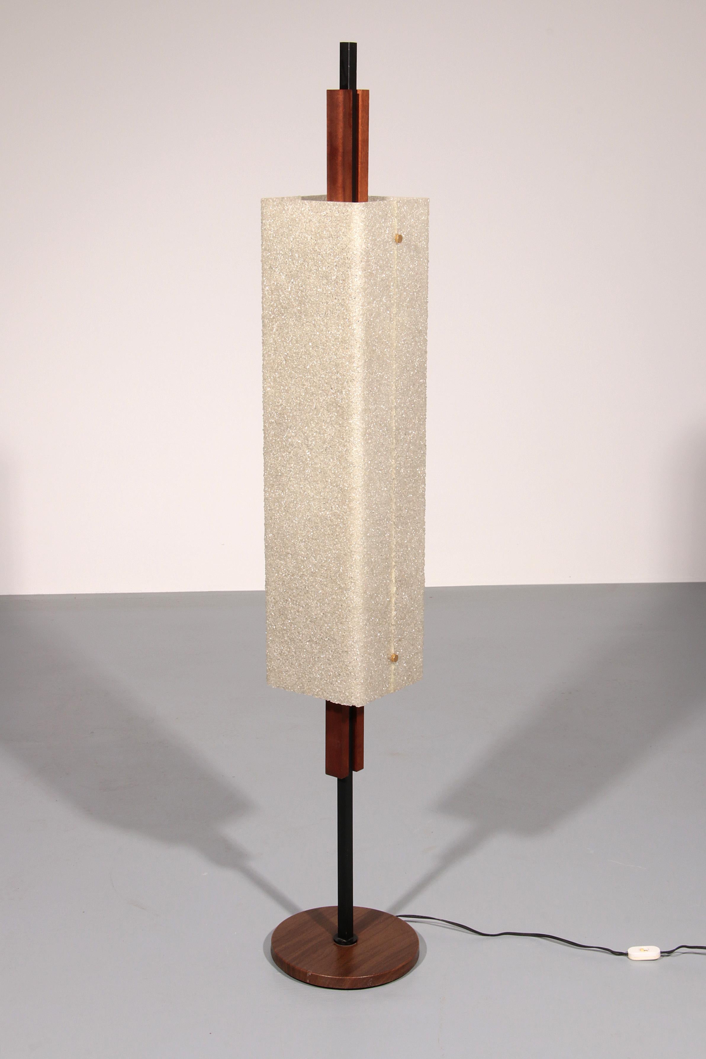 1960s Maison Arlus Floor Lamp Totem in Granite Resin 4