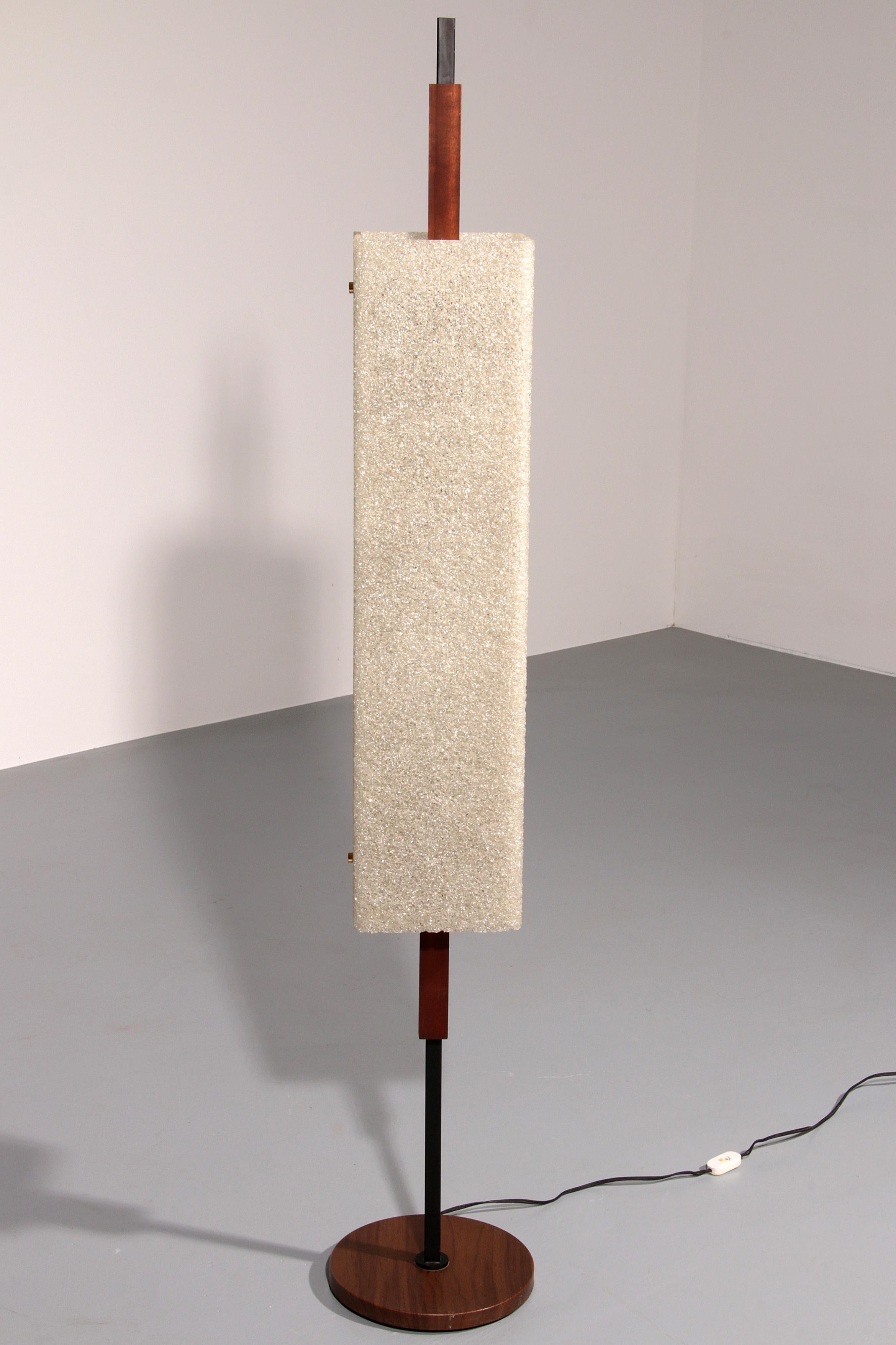1960s Maison Arlus Floor Lamp Totem in Granite Resin 5