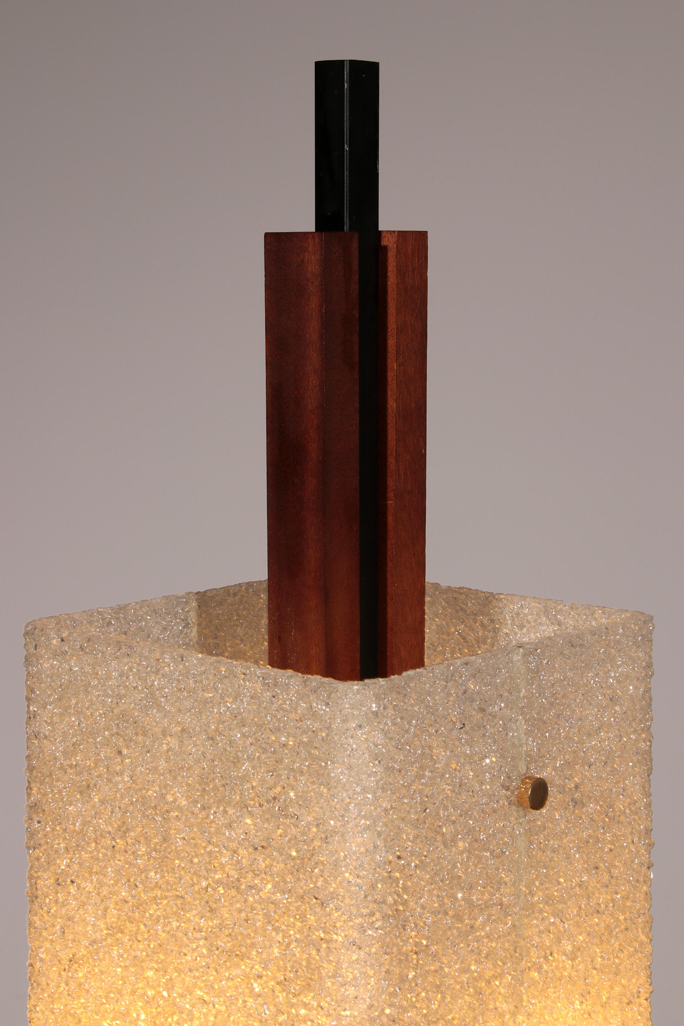 1960s Maison Arlus Floor Lamp Totem in Granite Resin In Good Condition In Oirlo, LI
