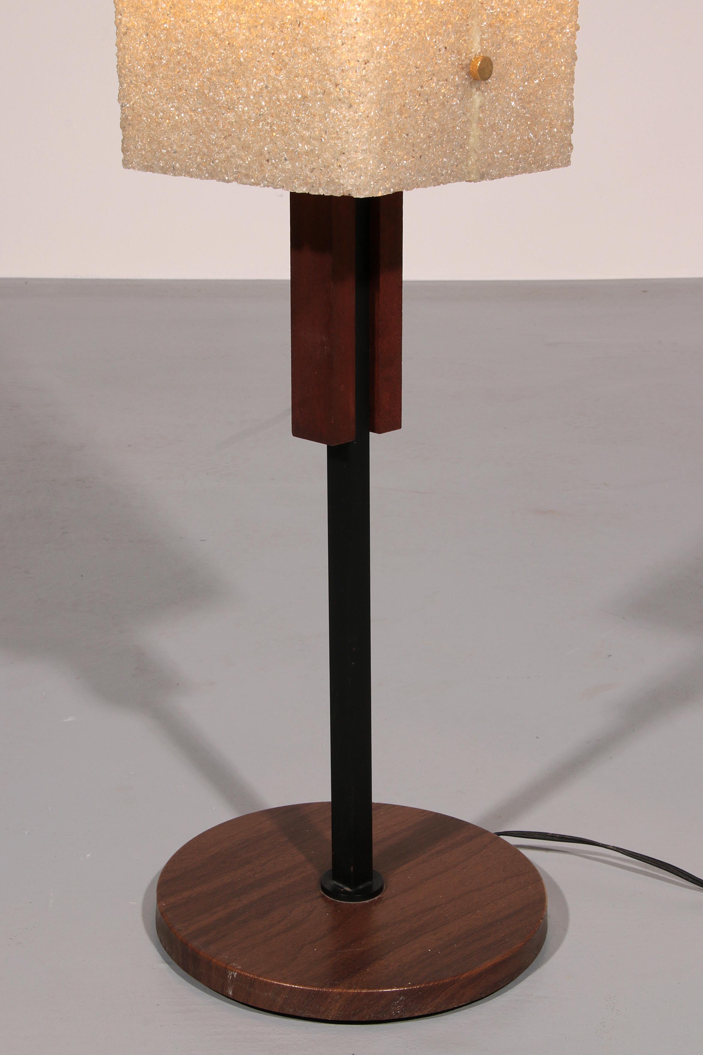 Mid-20th Century 1960s Maison Arlus Floor Lamp Totem in Granite Resin