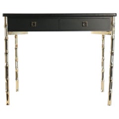 1960s Maison Jansen Desk with Guy Lefèvre Brass Handles