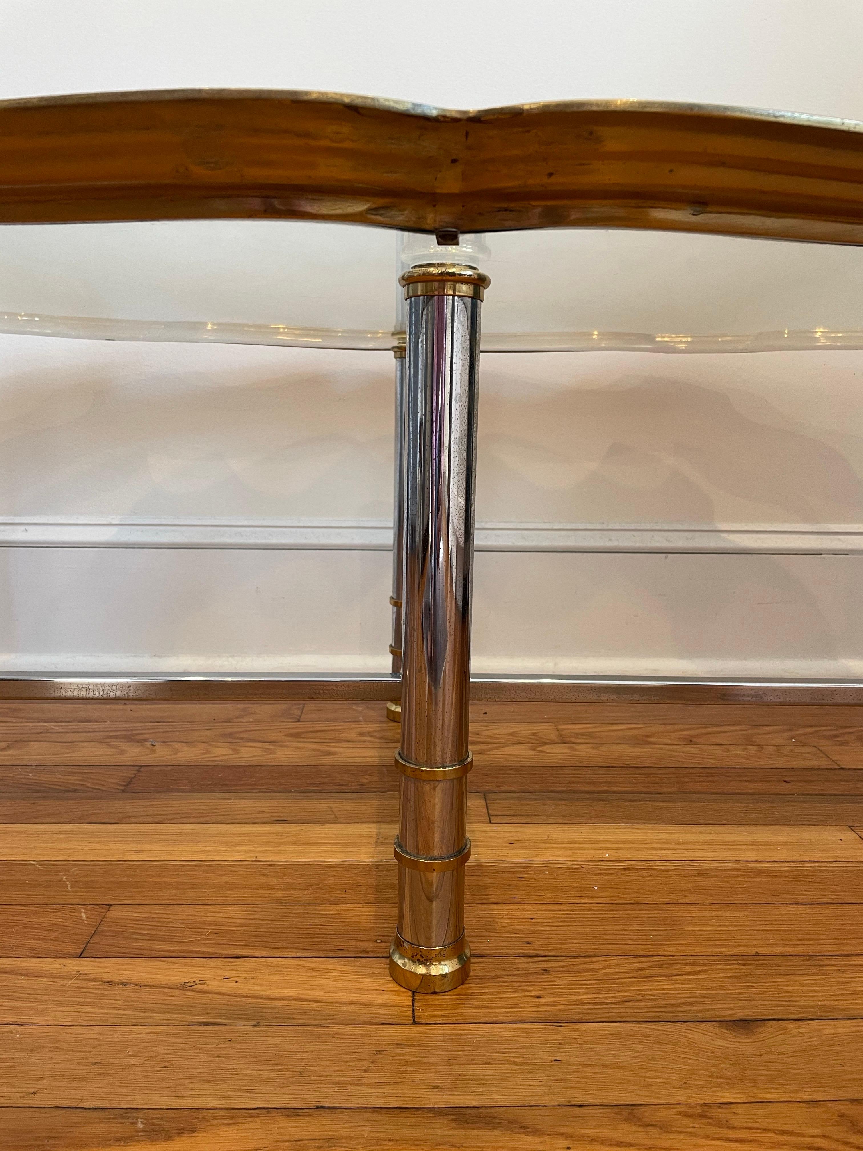 Table basse à plateau en verre de style Maison Jansen des années 1960 en vente 4