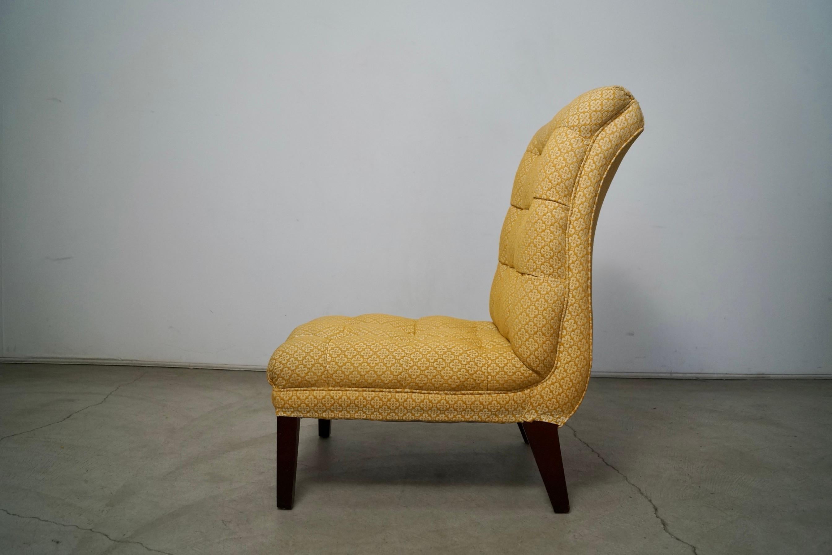1960's Maison Jansen Style Scoop Slipper Lounge Chair (Mitte des 20. Jahrhunderts) im Angebot