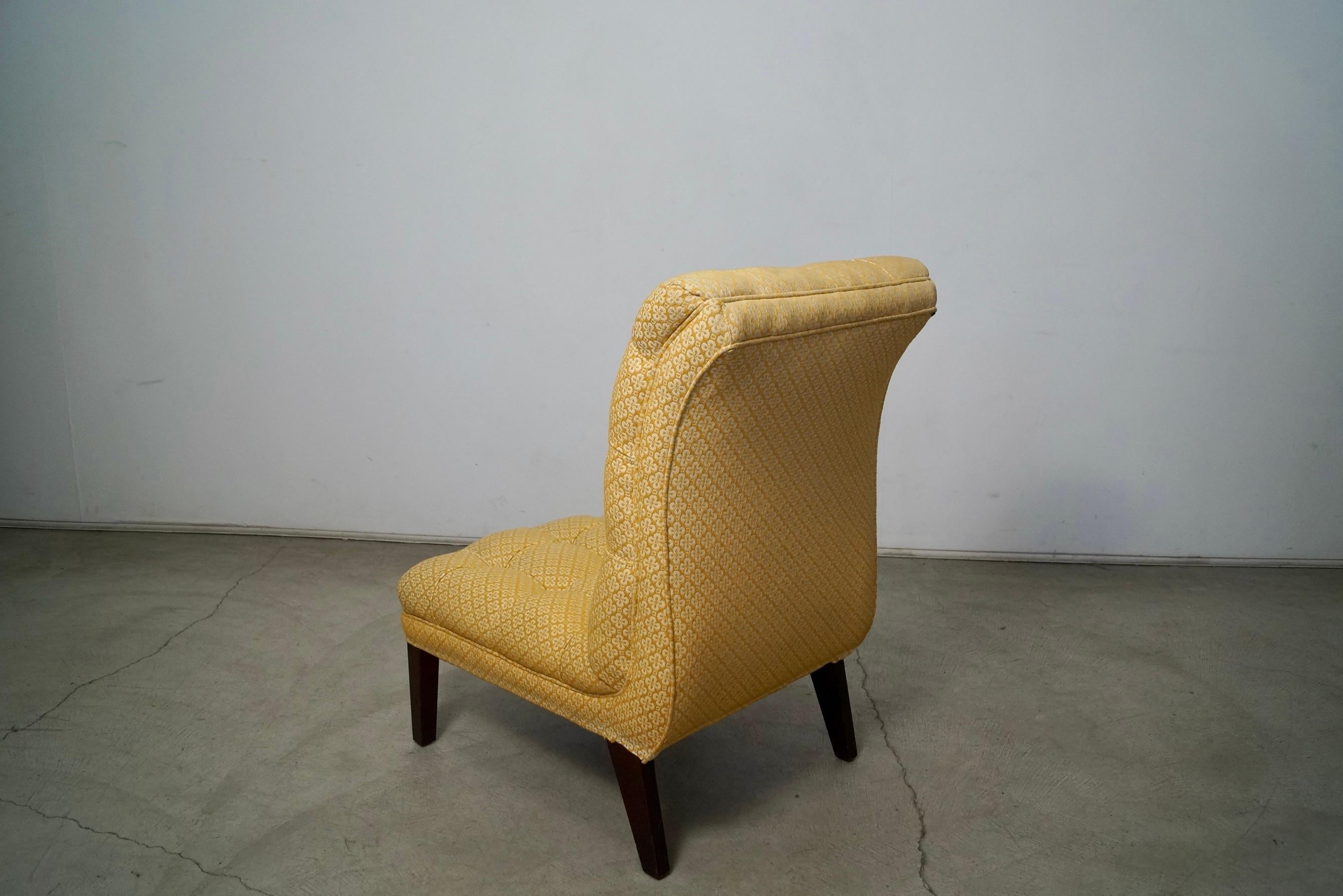 1960's Maison Jansen Style Scoop Slipper Lounge Chair For Sale 1