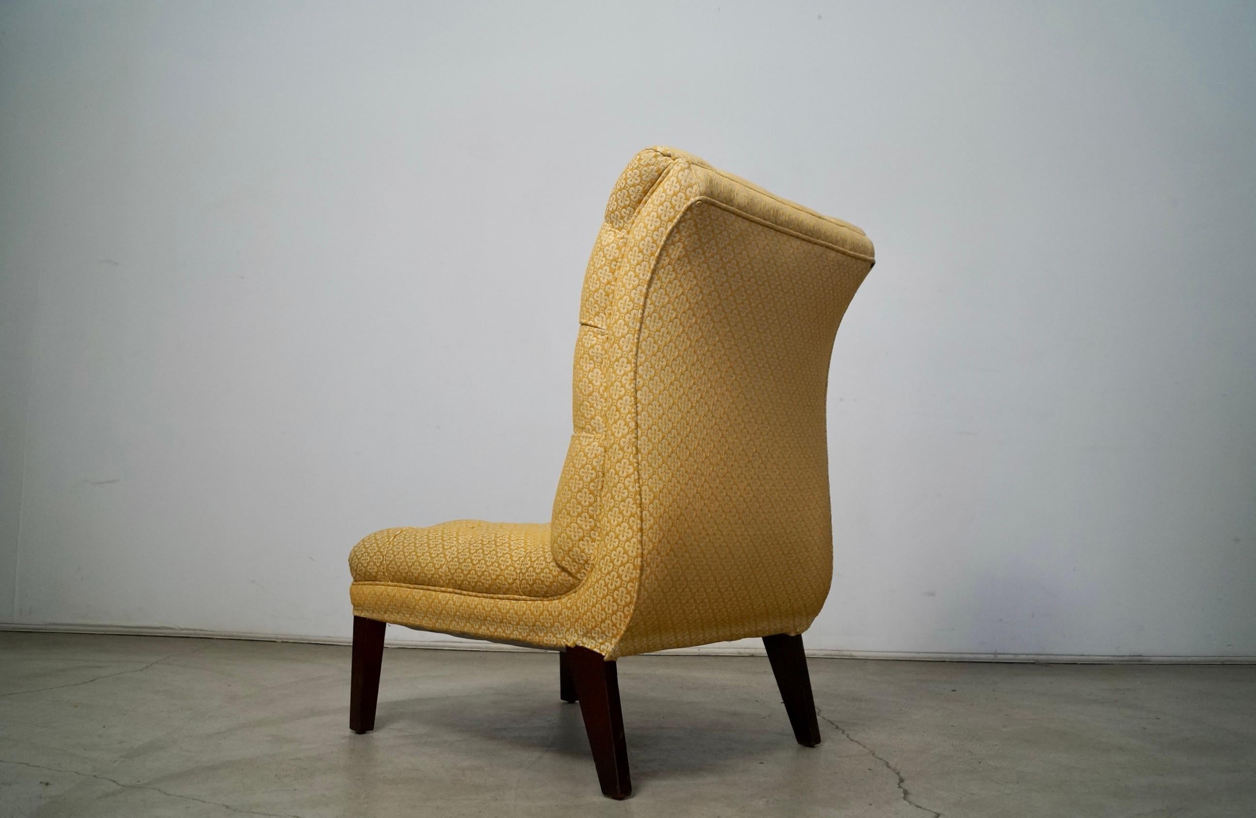 1960's Maison Jansen Style Scoop Slipper Lounge Chair For Sale 2