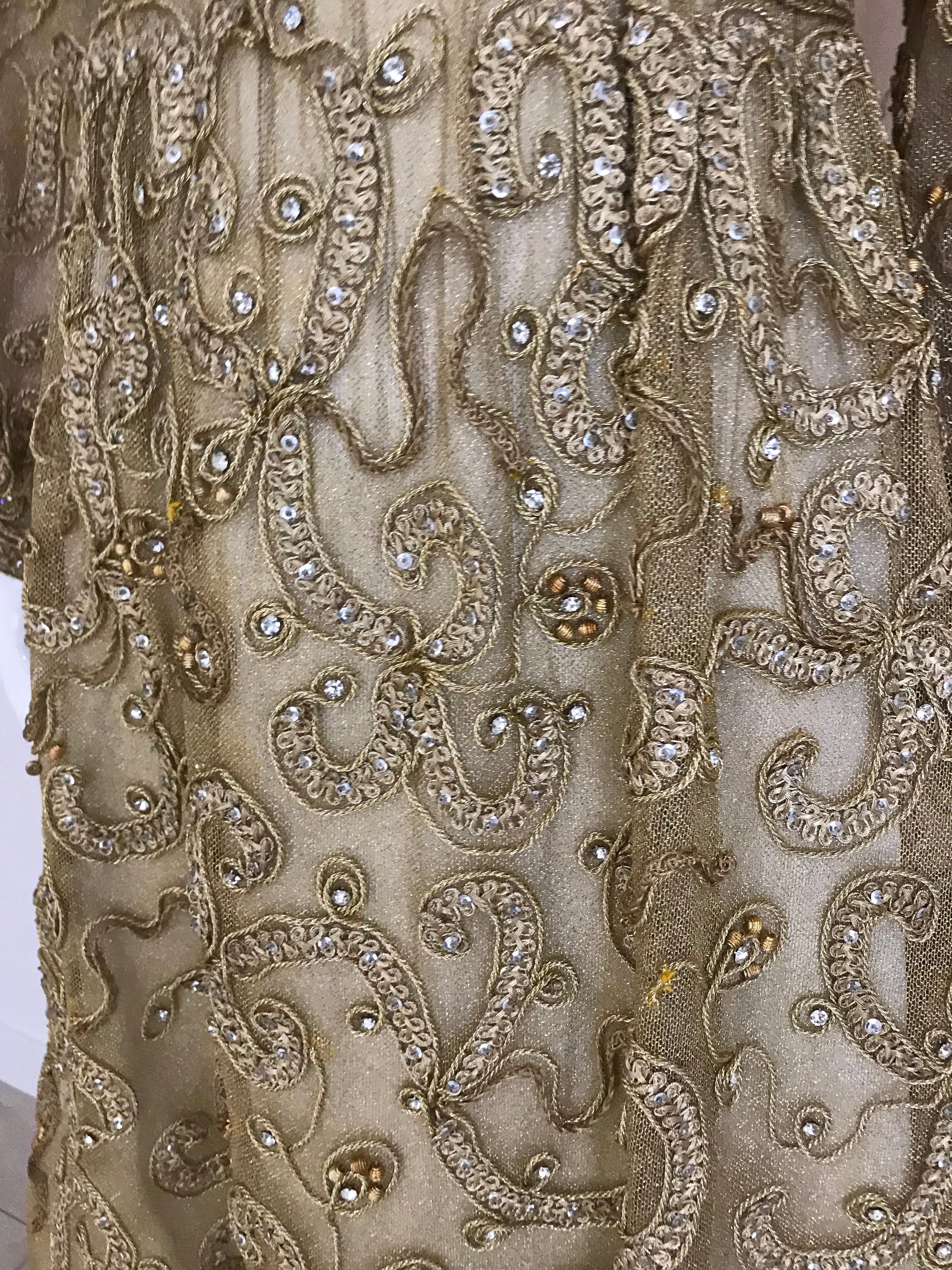 gold metallic dress long sleeve