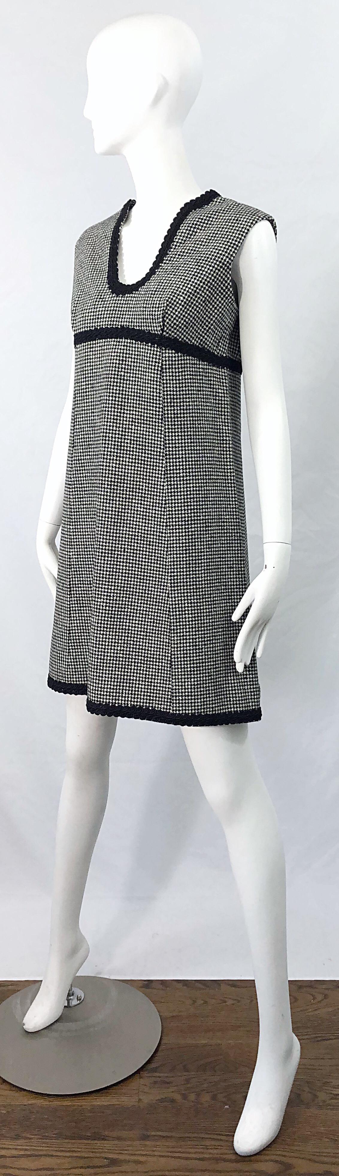 1960s black and white dress