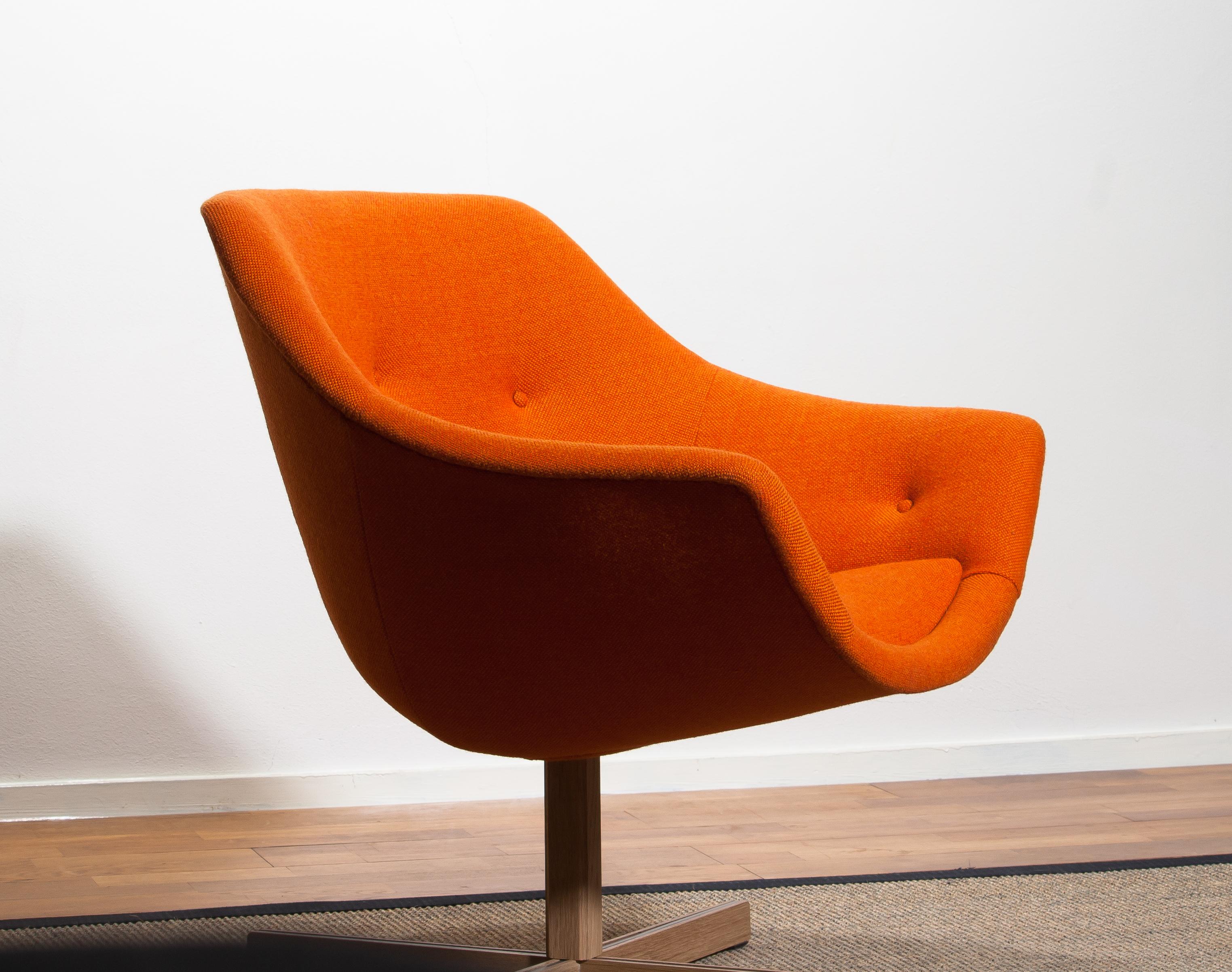 Mid-20th Century 1960s, 'Mandarini' Swivel Armchair by Carl Gustaf Hiort and Nanna Ditzel 1