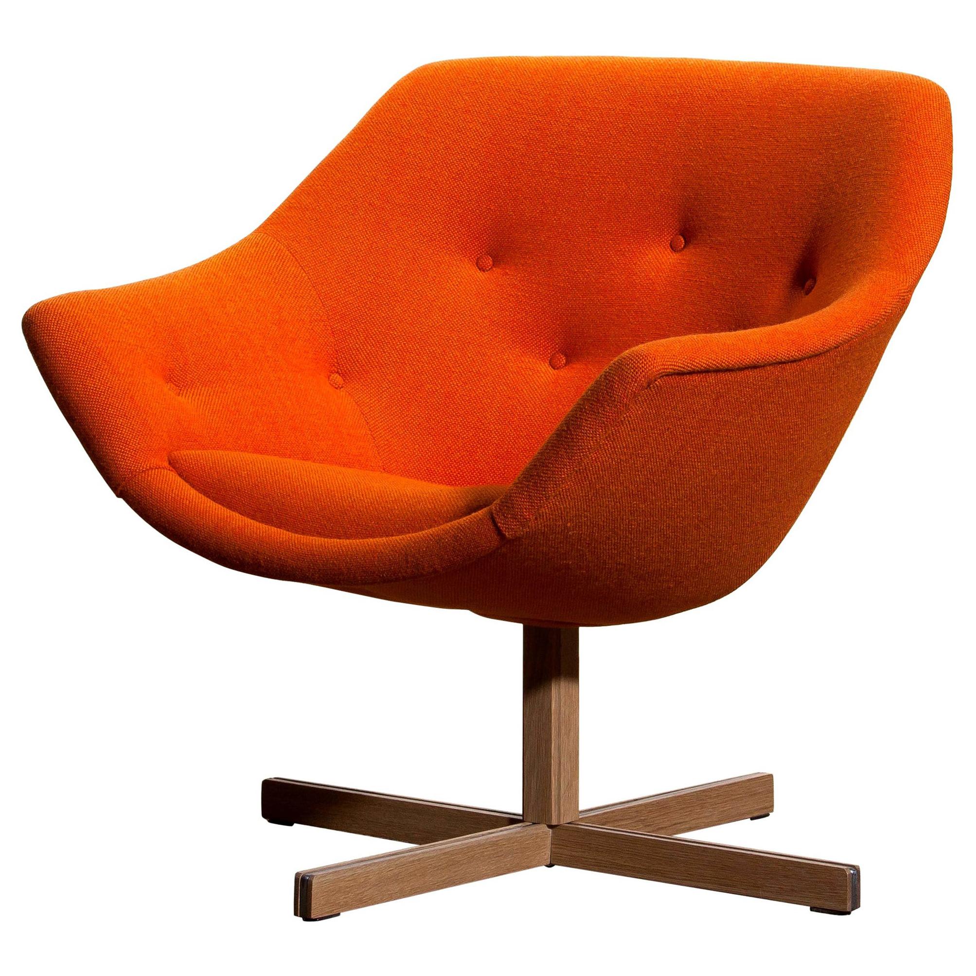 1960s, 'Mandarini' Swivel Armchair by Carl Gustaf Hiort and Nanna Ditzel