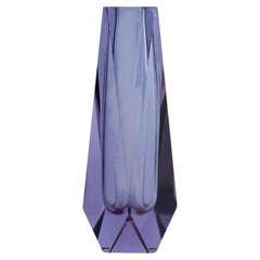 1960s Mandruzzato Murano Sommerso Amethyst Glass Vase, Italy, 8.5in