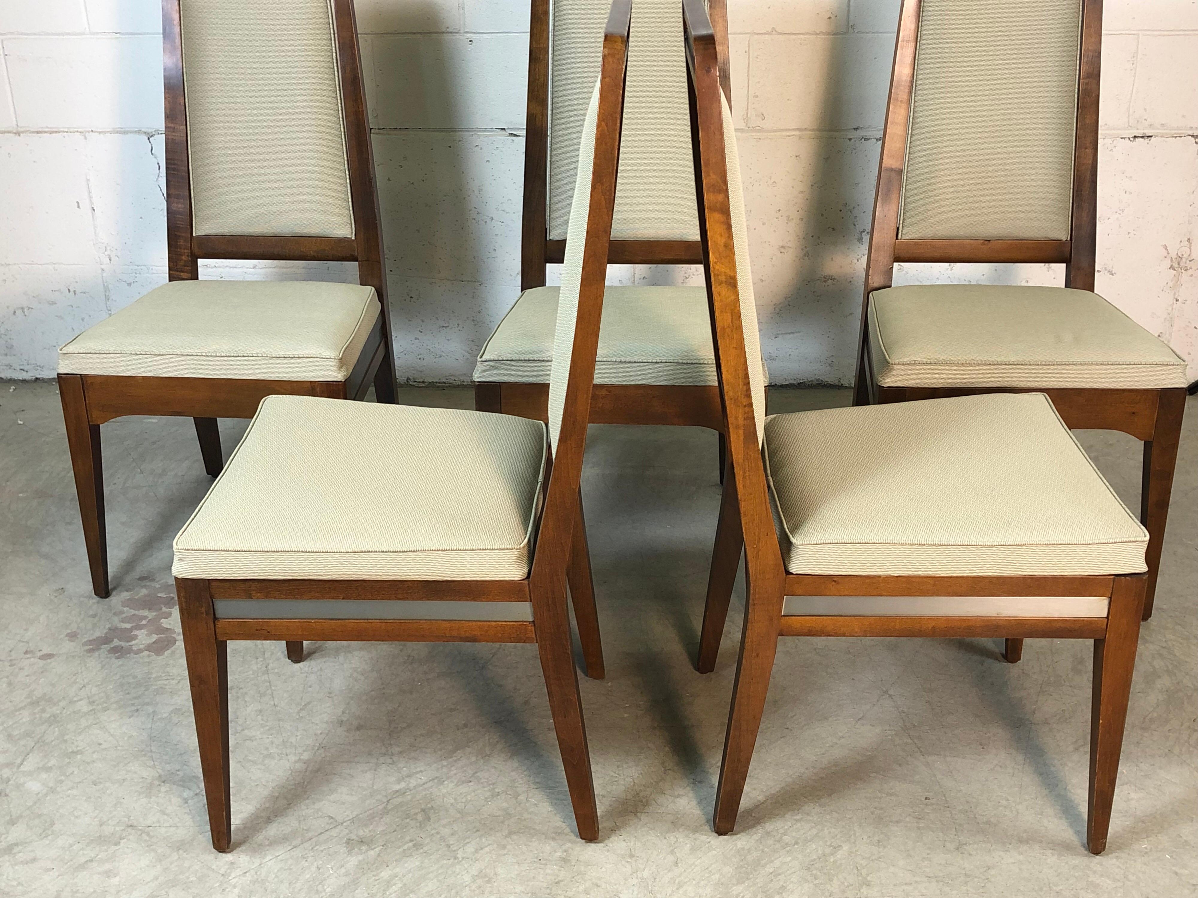 1960s Maple High Back Dining Chairs, Set of 6 For Sale 4