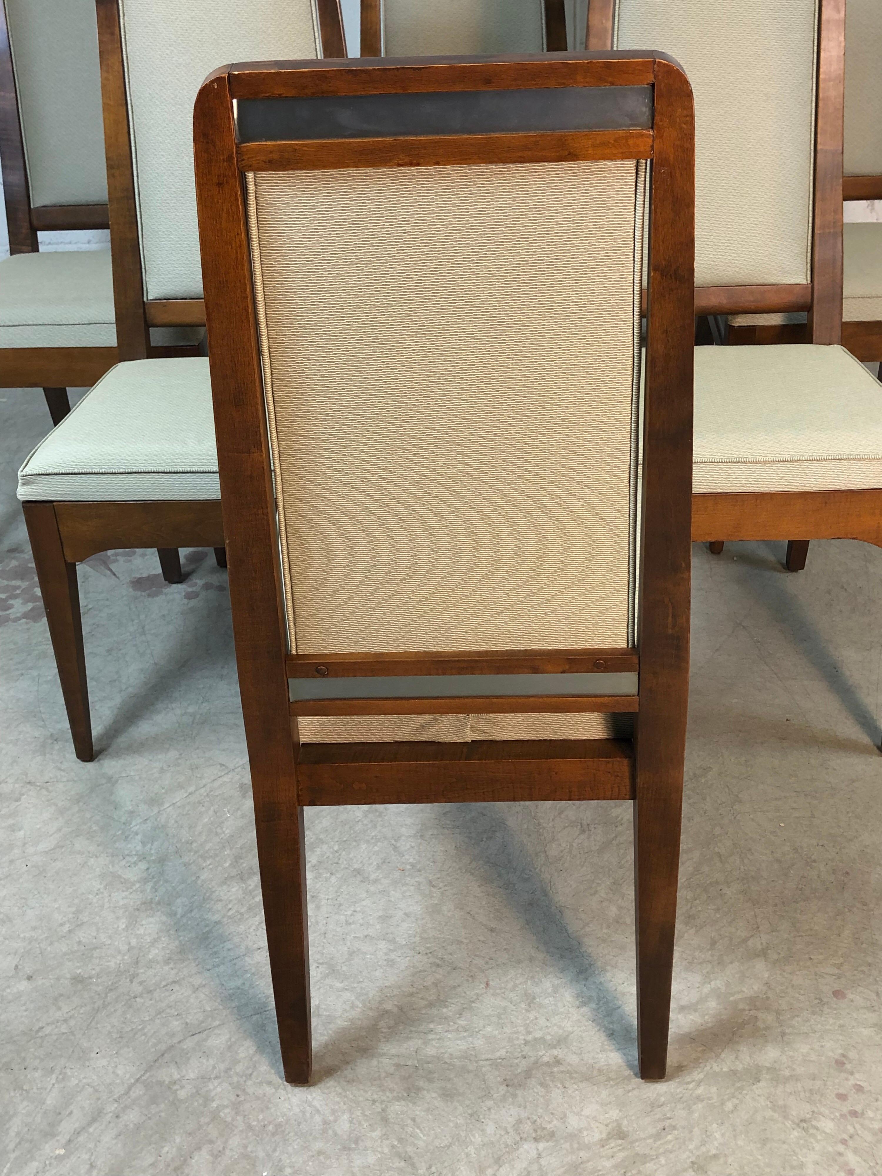 20th Century 1960s Maple High Back Dining Chairs, Set of 6 For Sale