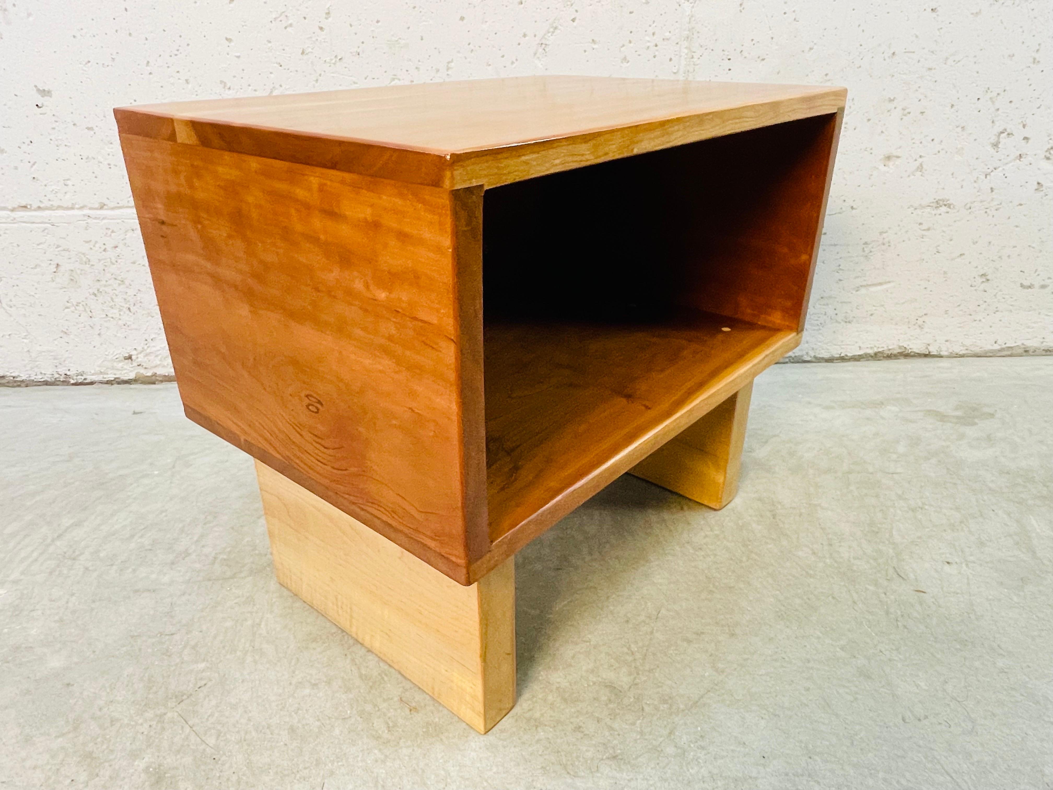 20th Century 1960s Maple Wood Open Nightstand For Sale