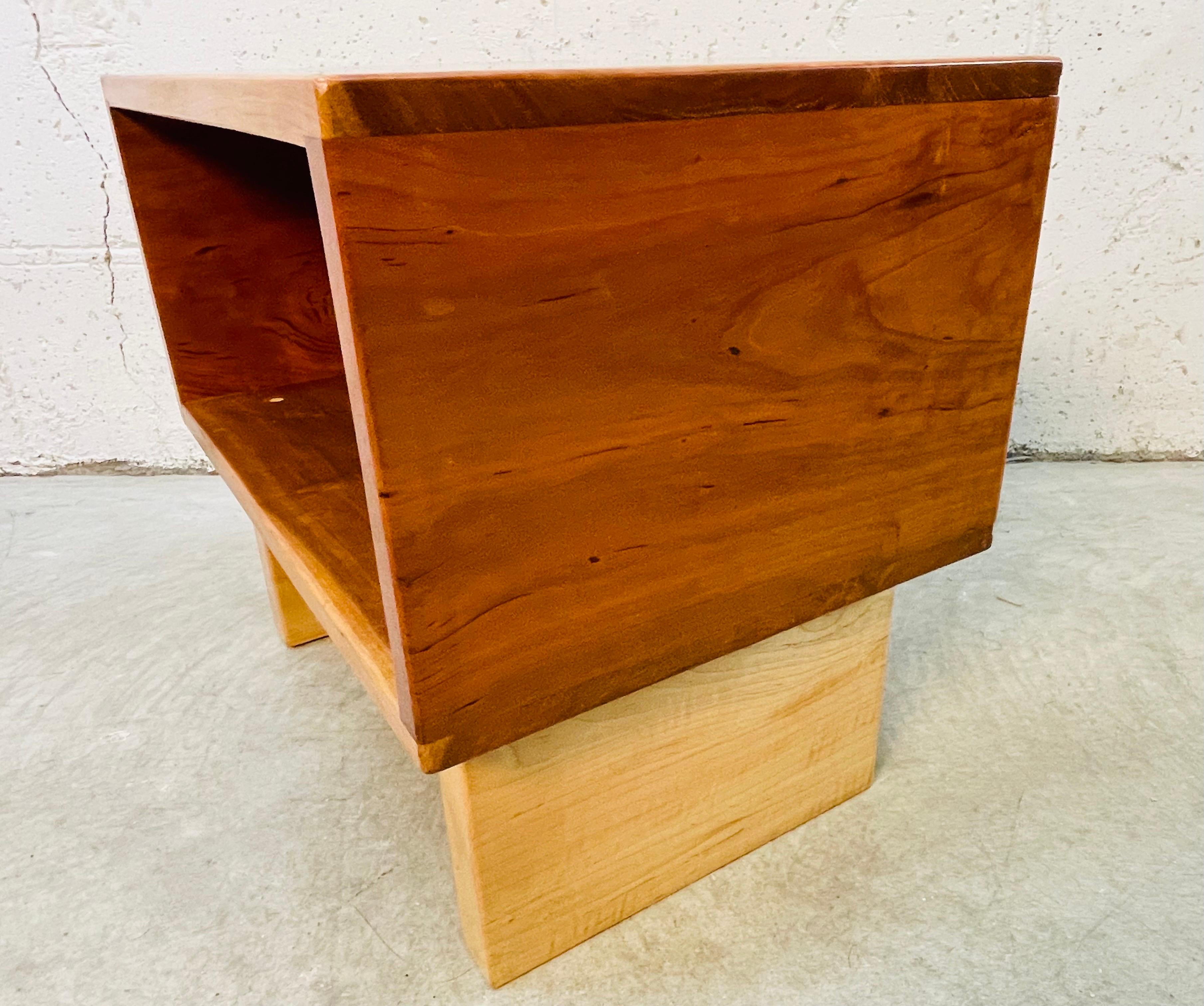 1960s Maple Wood Open Nightstand For Sale 3