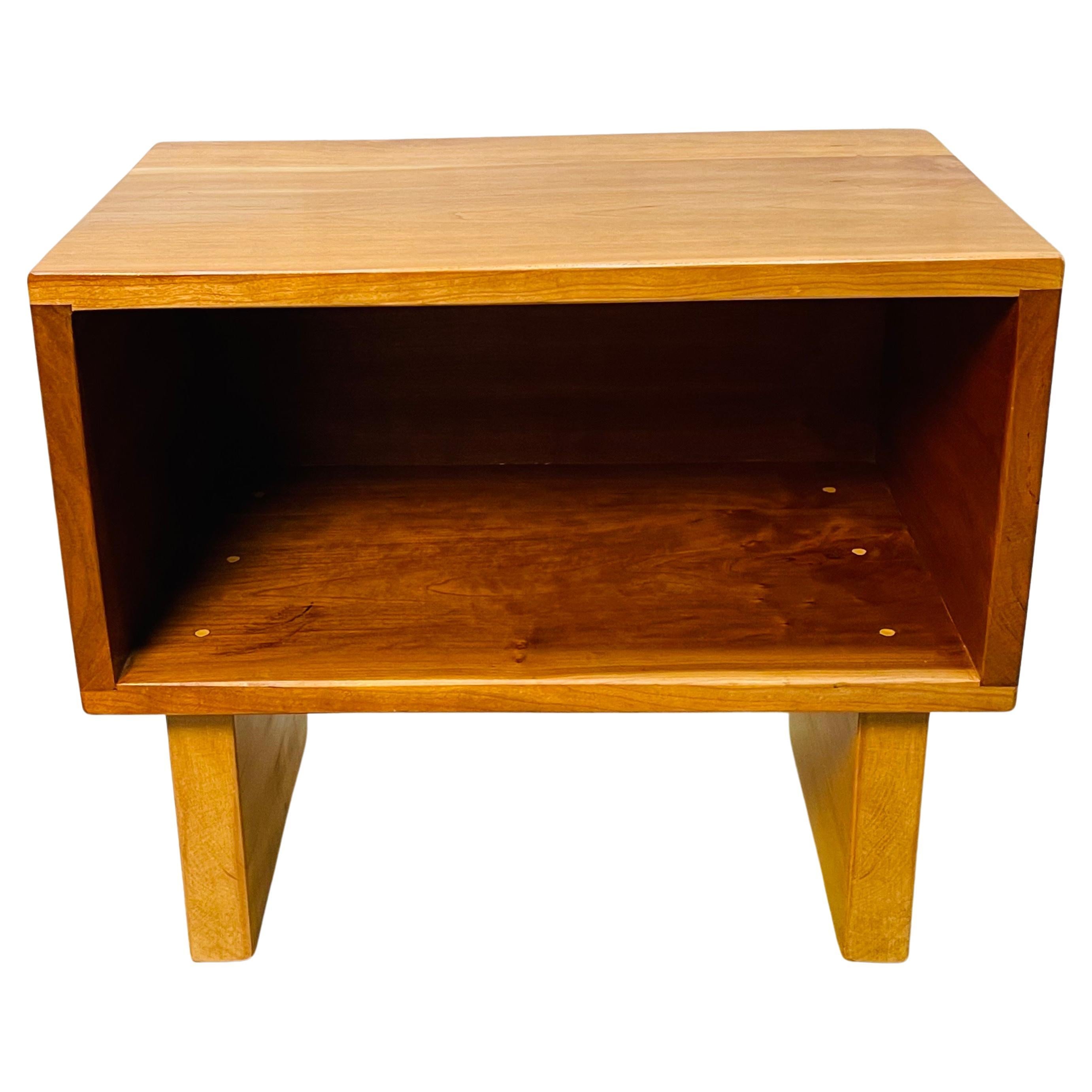 1960s Maple Wood Open Nightstand For Sale