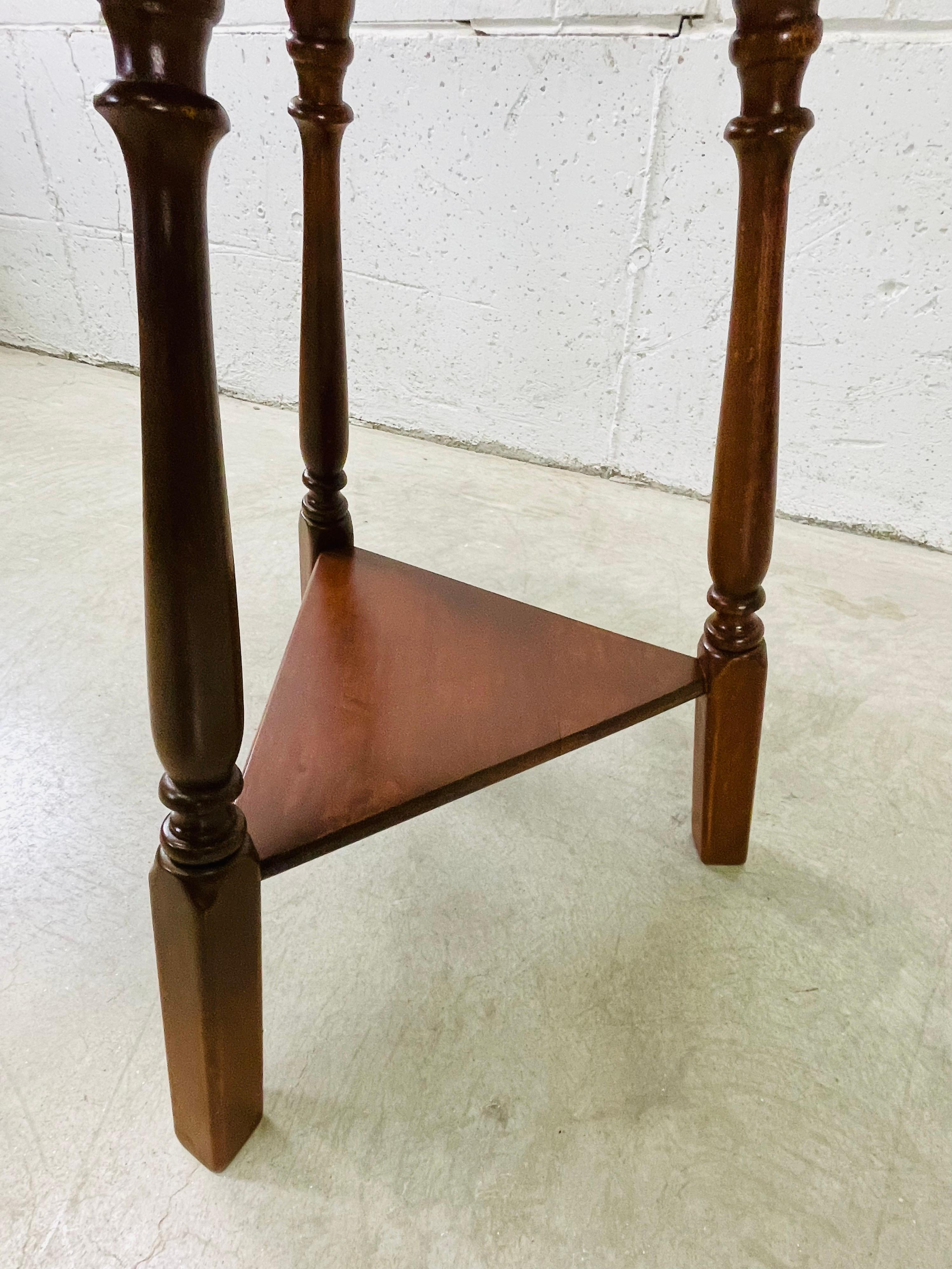 1960s Maple Wood Round Top Side Table For Sale 1