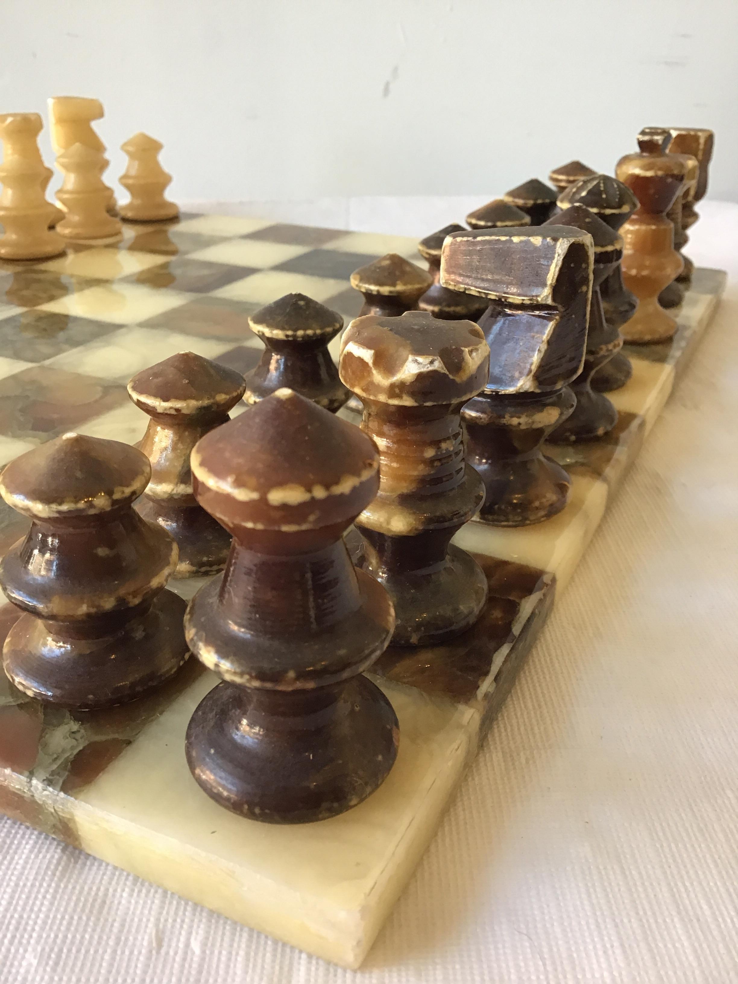 1960s marble chess set.