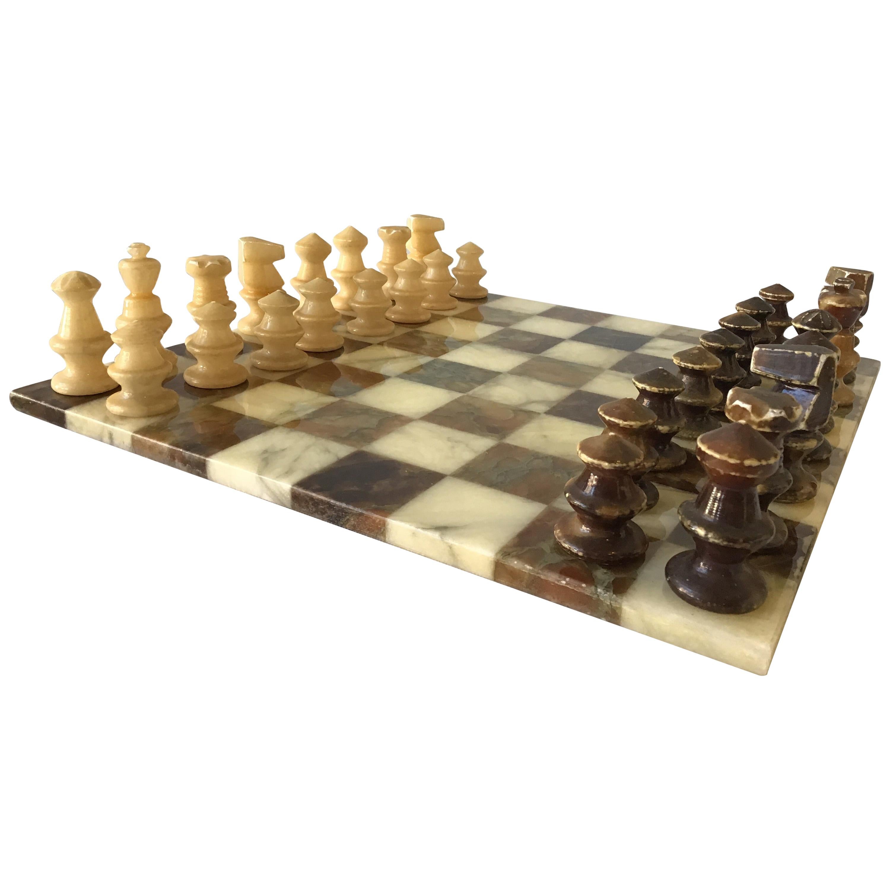 1960s Marble Chess Set