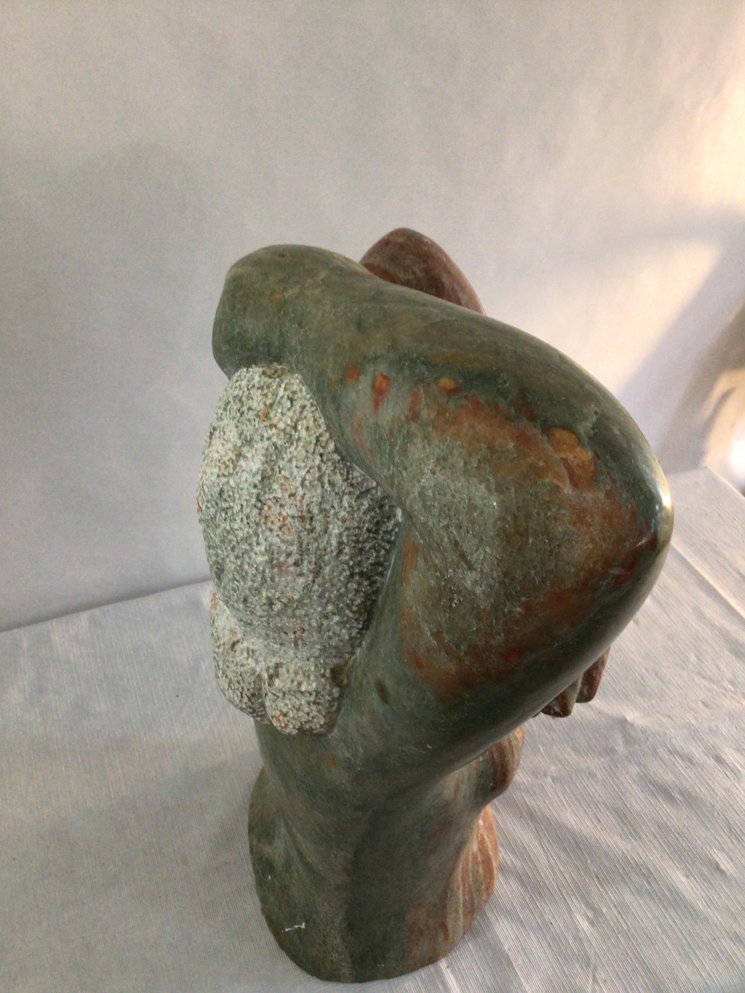 1960s Marble Sculpture of a Woman with Oversized Hands For Sale 3