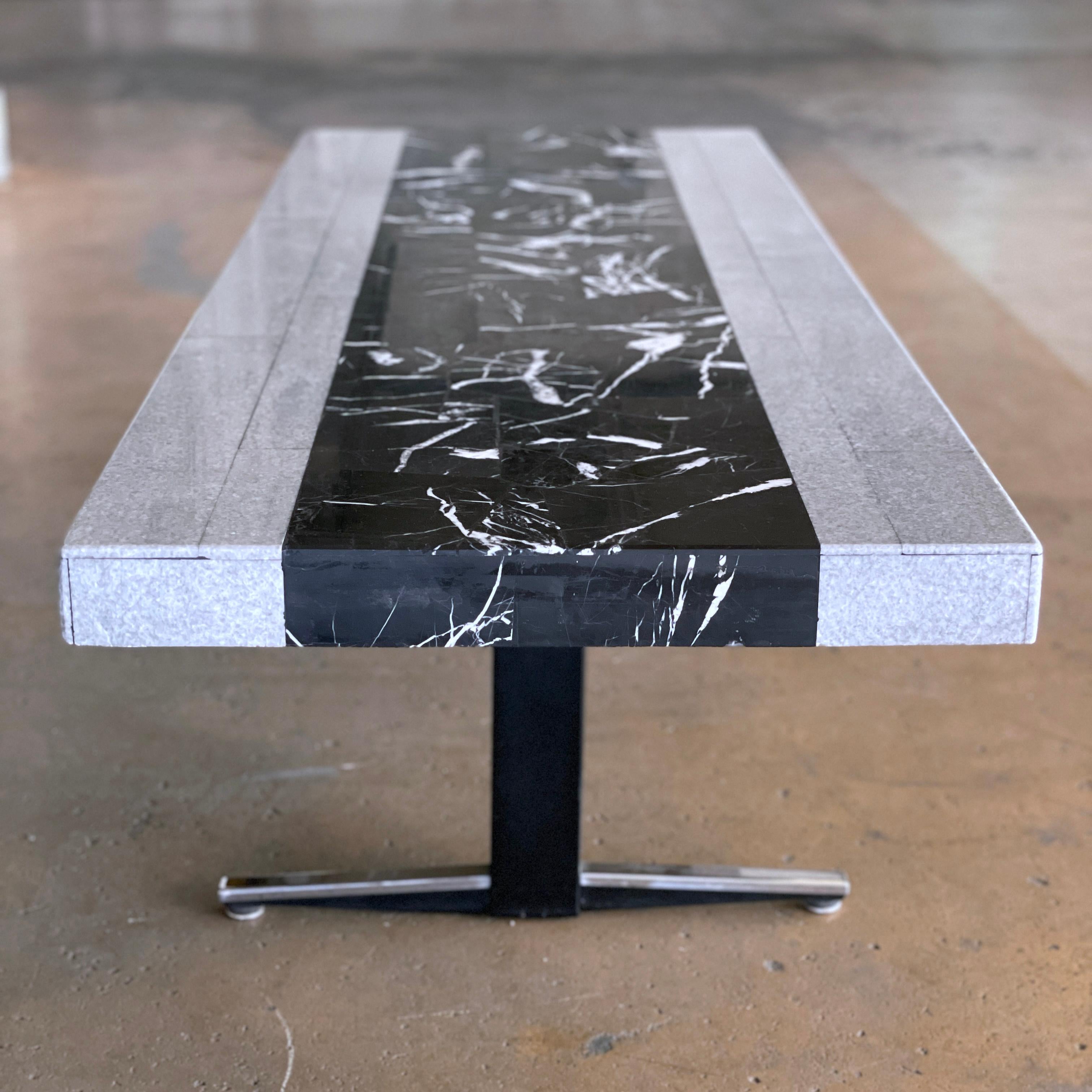 Mid-Century Modern Table de salon en marbre et pierre des années 1960 en vente