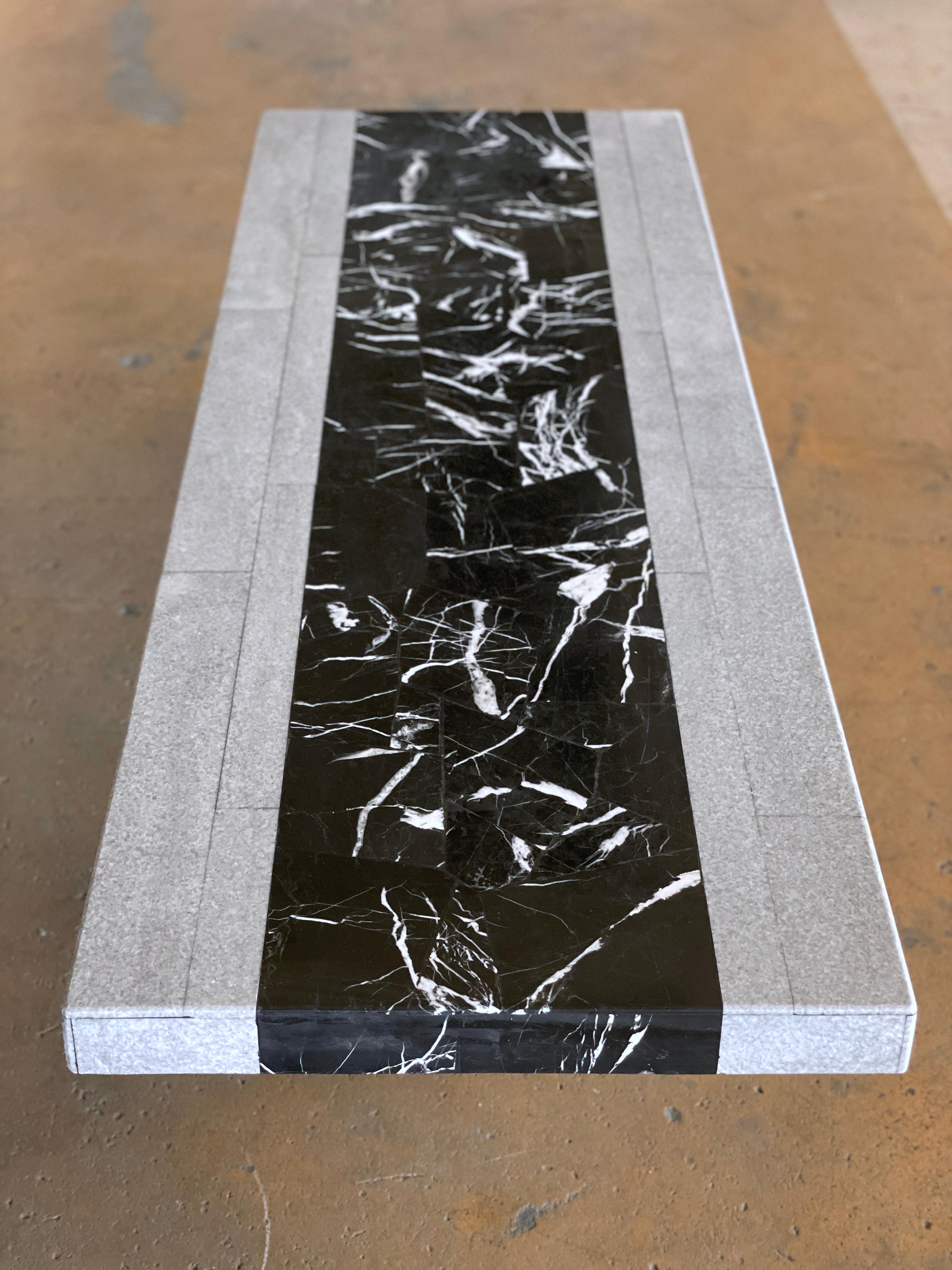 Table de salon en marbre et pierre des années 1960 Bon état - En vente à Bern, CH