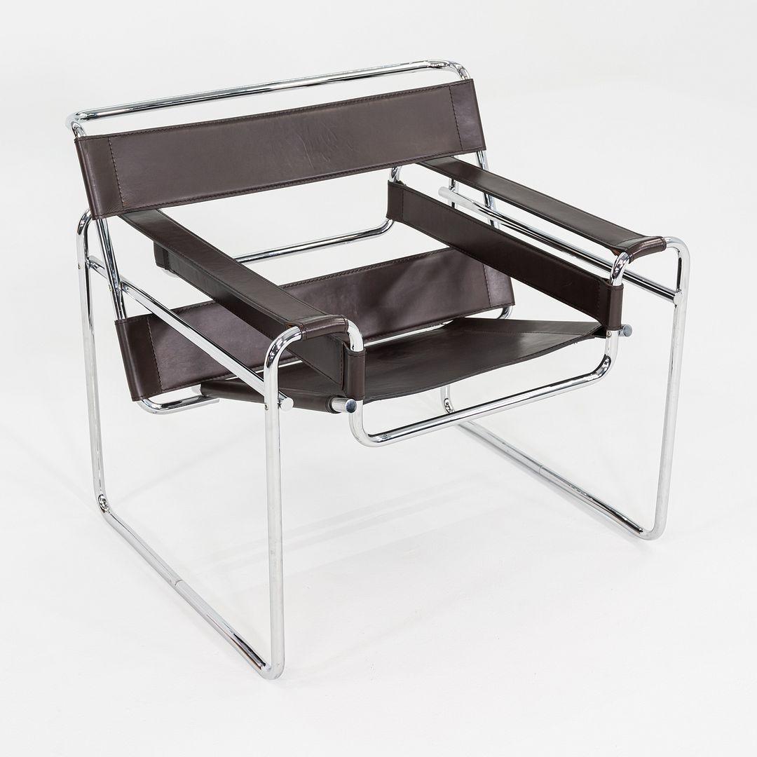 Moderne 1960 Marcel Breuer pour Gavina / Knoll Wassily B3 Chaise longue avec structure chromée en vente