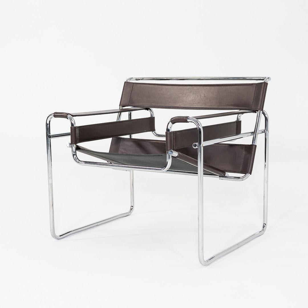 1960 Marcel Breuer pour Gavina / Knoll Wassily B3 Chaise longue avec structure chromée Bon état - En vente à Philadelphia, PA