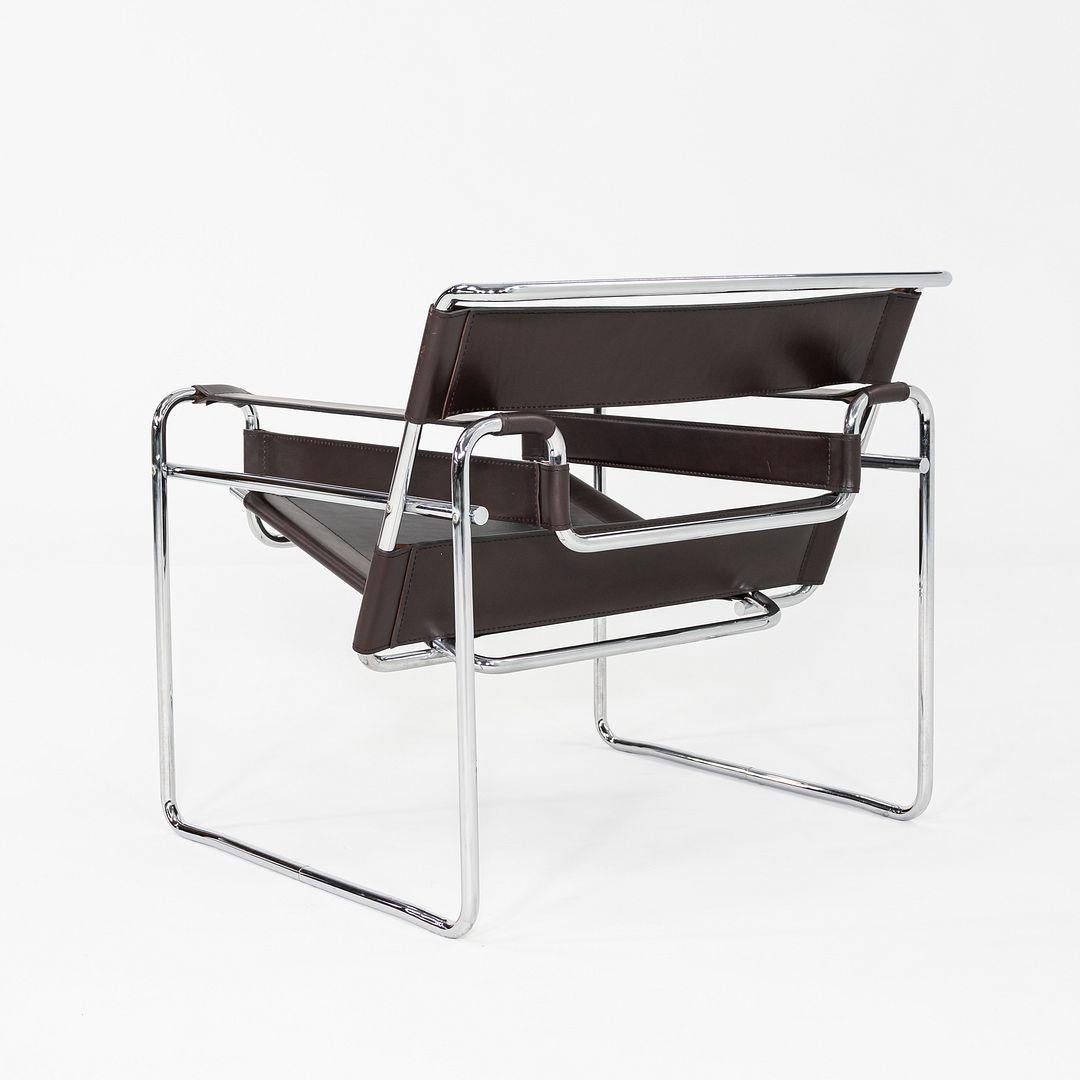 Acier 1960 Marcel Breuer pour Gavina / Knoll Wassily B3 Chaise longue avec structure chromée en vente