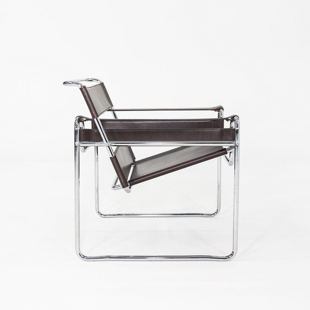1960 Marcel Breuer pour Gavina / Knoll Wassily B3 Chaise longue avec structure chromée en vente 2