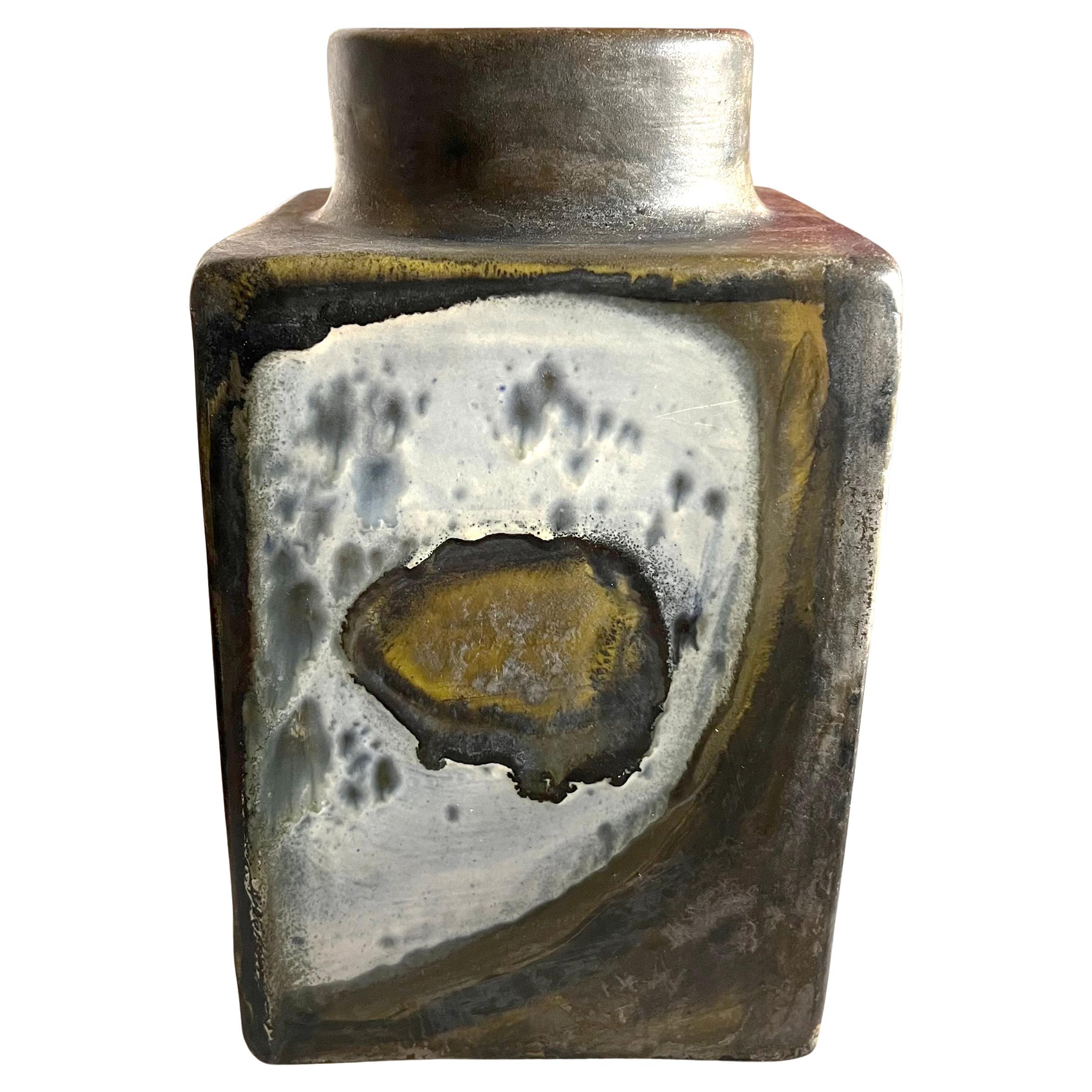 1960er Marcello Fantoni Abstrakte italienische Modernisten Raymor Keramik Vase