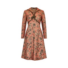 1960s Maria Moutet Paisley Lame Dress Suit