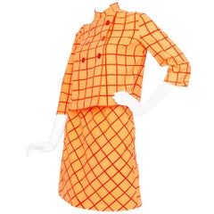 Vintage 1960s Marimekko Cotton Color Block Ensemble XS