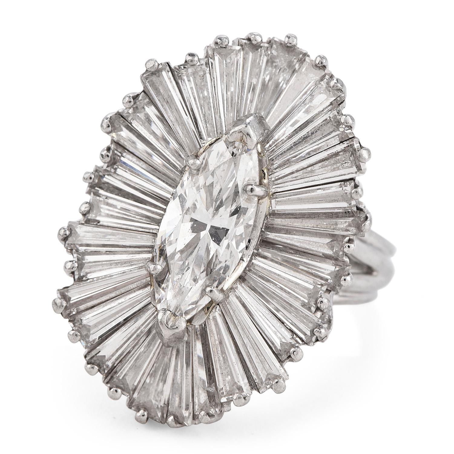 marquise diamond with baguettes