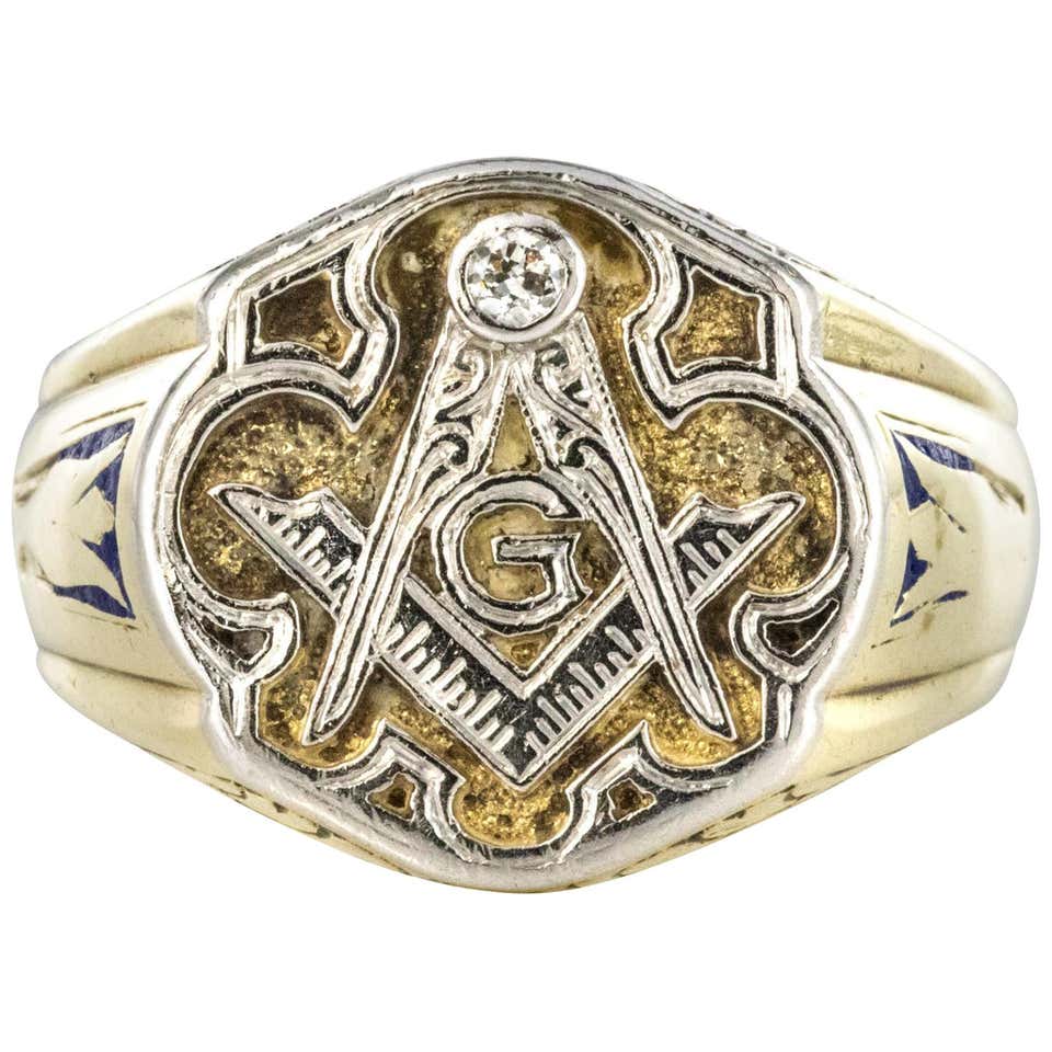 Initiatic Order Rings 1920s Diamond Gold Masonic Fraternal Order Ring at 1stDibs | fraternal ...