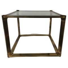 1960s Mastercraft Mid Century Cube Brass Side/Coffee Table