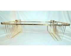 1960er Maurice Duchin Serviertablett aus Messing und Glas für das Frühstück