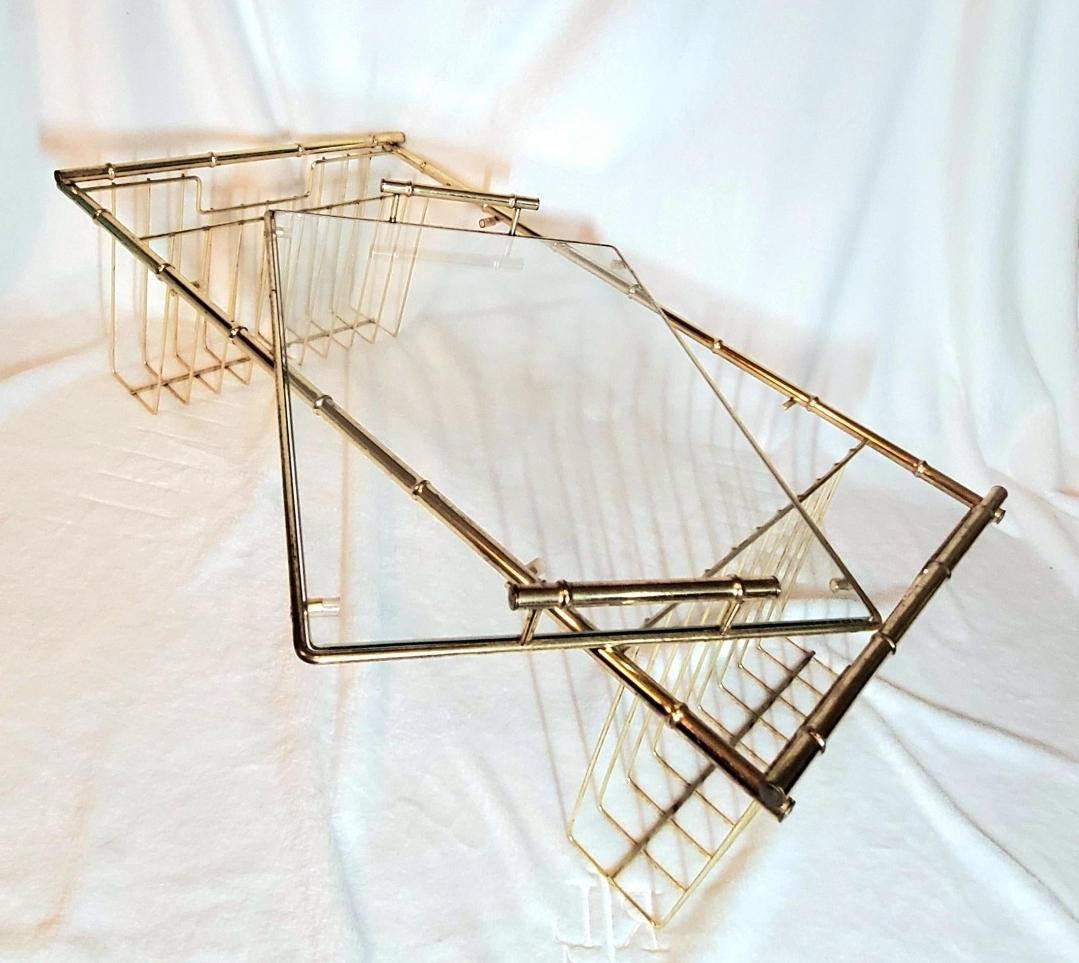 1960s Maurice Duchin Brass and Glass Breakfast Serving Tray For Sale 2