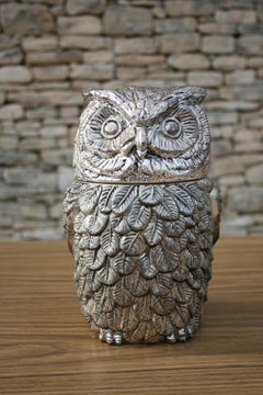 1960s Mauro Manetti Italian Owl Design Ice Bucket
