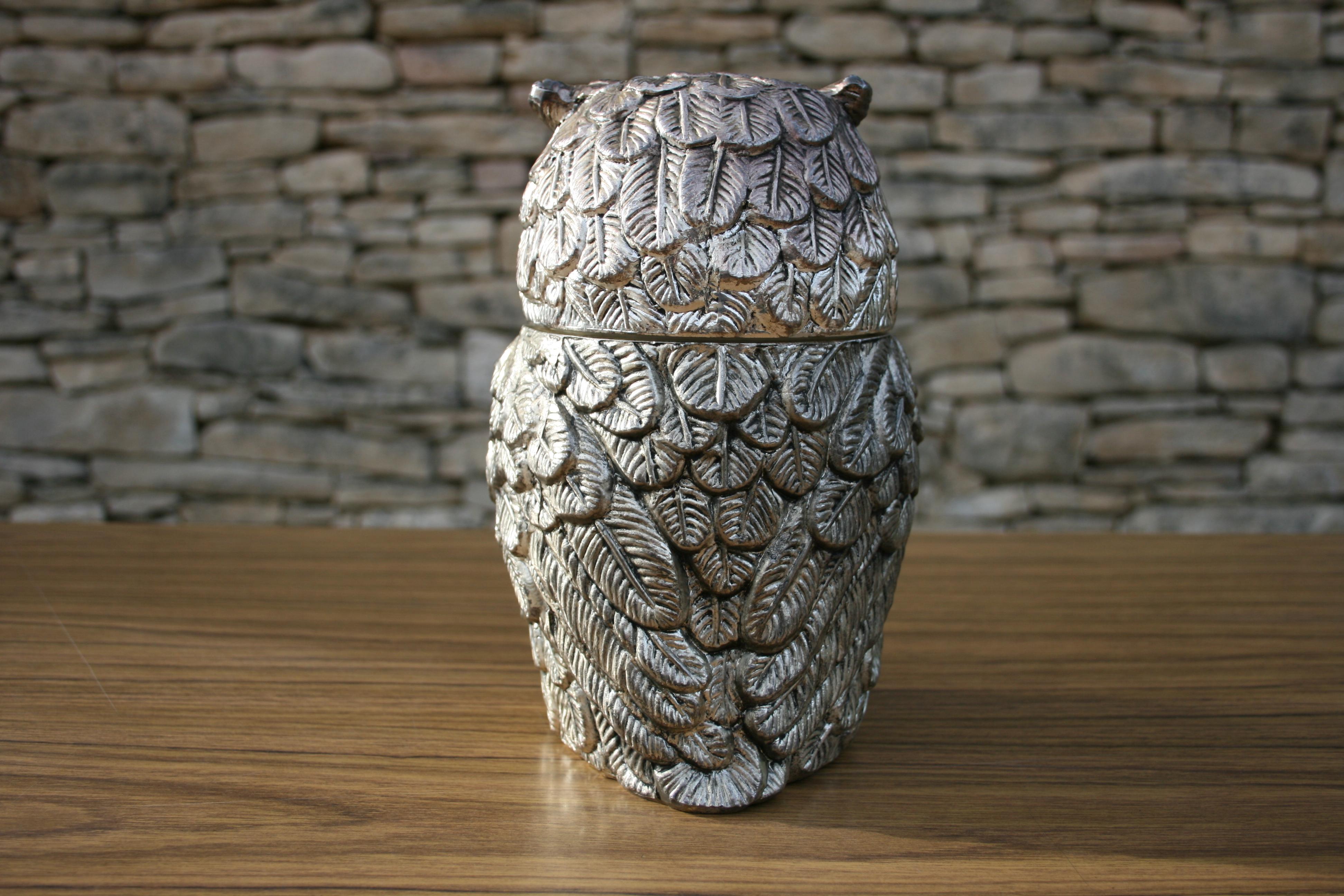 Mid-20th Century 1960s Mauro Manetti Italian Owl Design Ice Bucket For Sale