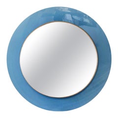 1960s Max Ingrand for Fontana Arte Blue Glass Mirror