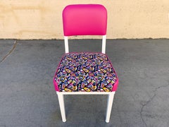 1960s McDowell Craig Steel Side Chair, Refinished with Retro Fabric