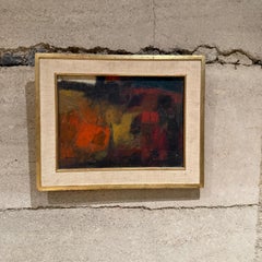 1960 MCM Opera d'arte astratta Pittura ad olio Città del Messico