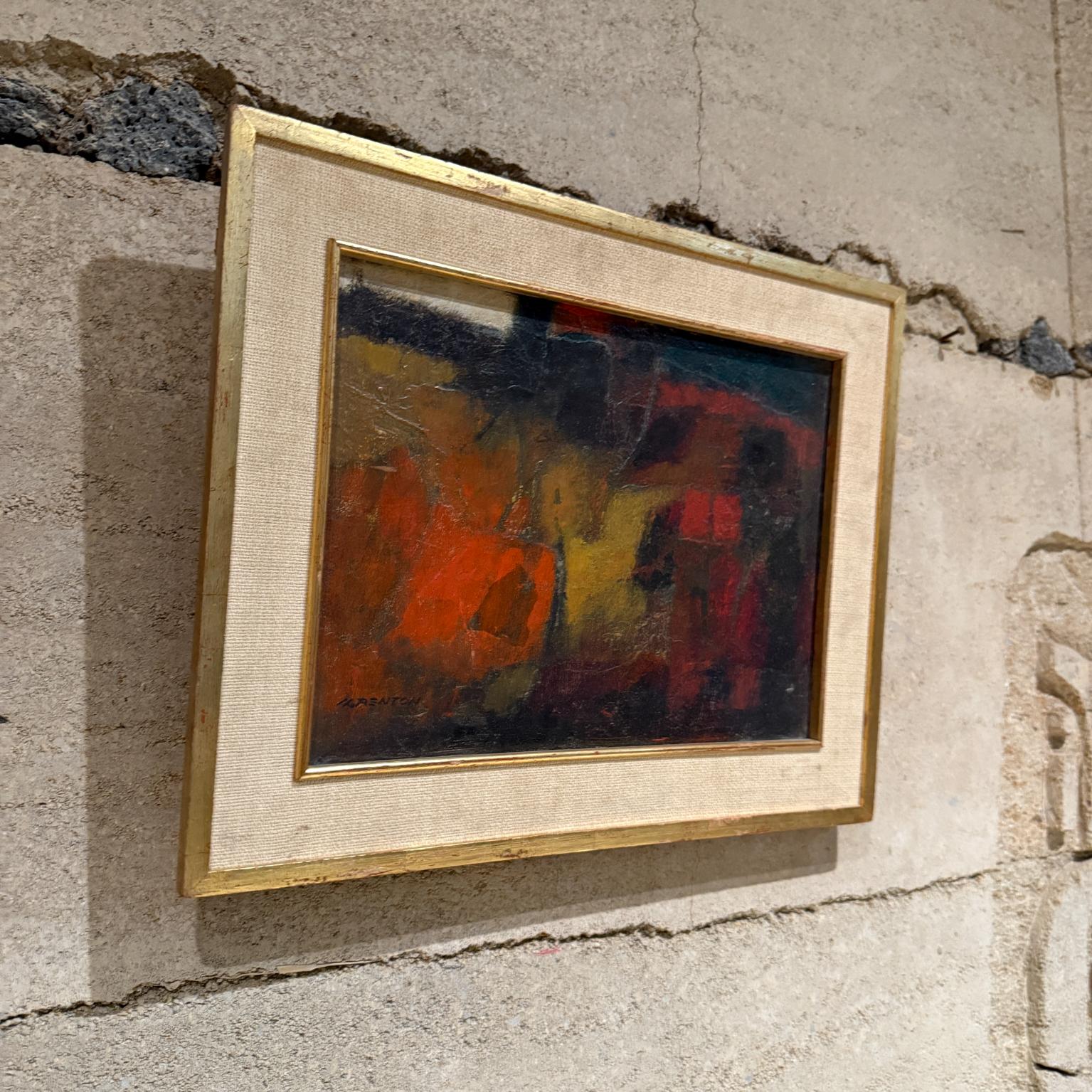 1960s MCM Obra de arte abstracta Pintura al óleo Ciudad de México en Bueno estado para la venta en Chula Vista, CA