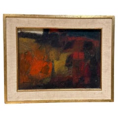 1960 MCM Opera d'arte astratta Pittura ad olio Città del Messico