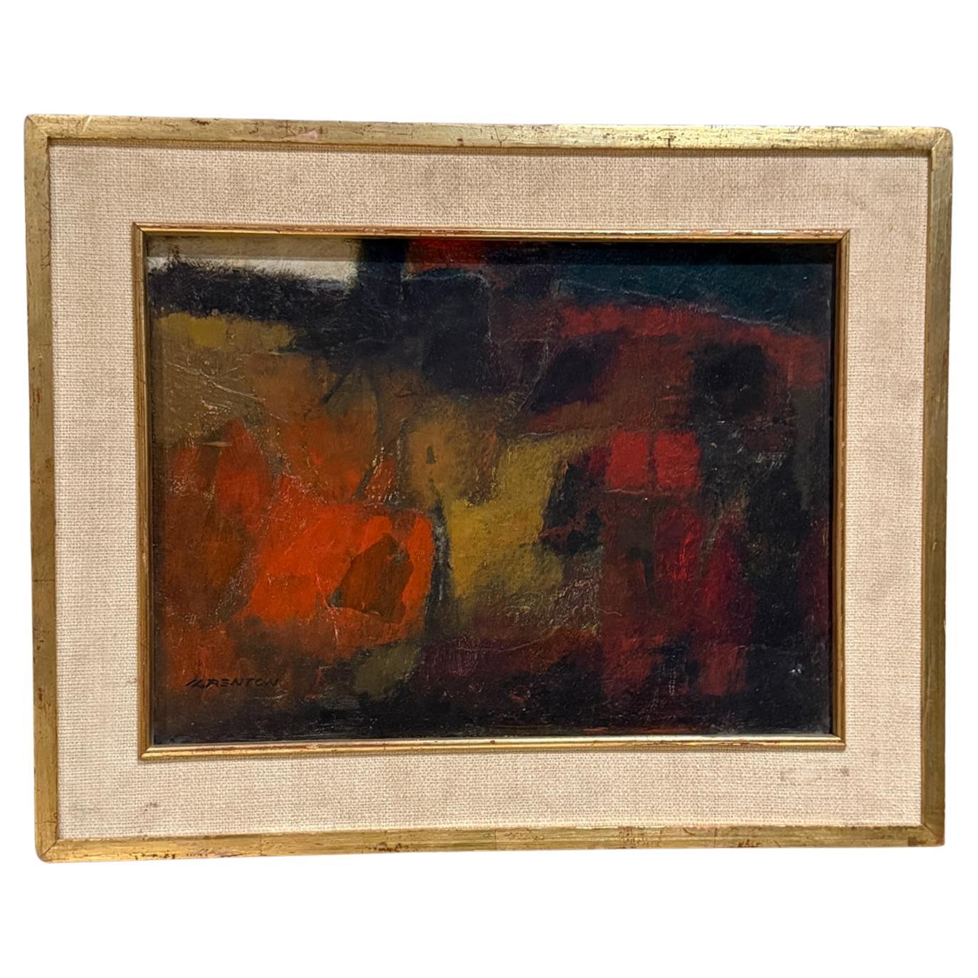 Peinture à l'huile abstraite MCM des années 1960, Mexico City