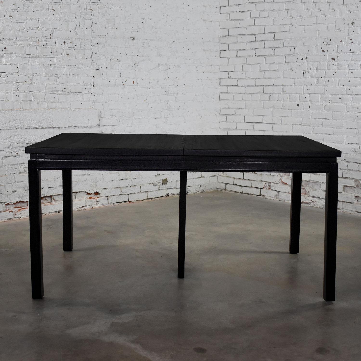 1960’s MCM Asian Parson Style Black Extension Dining Table For Sale 6