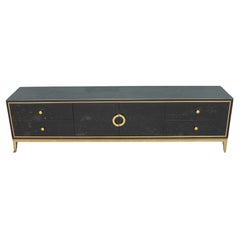 1960's MCM Black Lacquer Low Buffet/ Console/ Credenza style Pierre Cardin